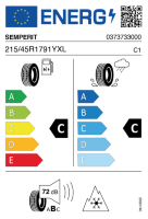 EU-label voor SEMPERIT ALLSEASON GRIP