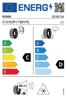 EU-label voor SONIX WINTER XPRO 888