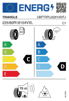 EU-label voor TRIANGLE PL02 SNOWLINK