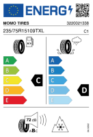 EU-label voor MOMO TIRES M8 AT PRO M-TRAIL 