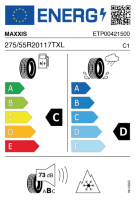 EU-label voor MAXXIS AT-781 RAZR AT-S