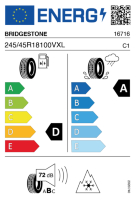 EU-label voor BRIDGESTONE BLIZZAK LM-005