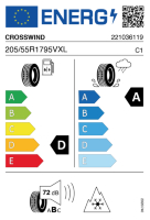 EU-label voor CROSSWIND GRIP PEAK WINTER