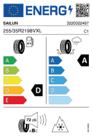 EU-label voor SAILUN ICE BLAZER ALPINE EVO2
