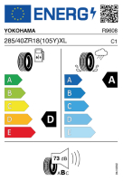 EU-label voor YOKOHAMA ADVAN SPORT V107
