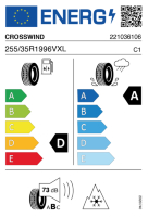 EU-label voor CROSSWIND GRIP PEAK WINTER