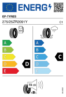 EU-label voor EP-TYRES ACCELERA PHI 2