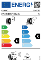 EU-label voor KUMHO WS71 WINTERCRAFT
