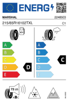 EU-label voor MARSHAL WS51 WINTER CRAFT SUV ICE