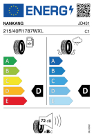 EU-label voor NANKANG AR-1 SPORTNEX