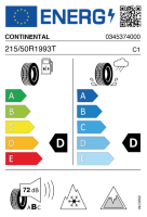 EU-label voor CONTINENTAL VIKING CONTACT 7