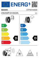 EU-label voor MAXXIS SS-01 PRESA SUV 