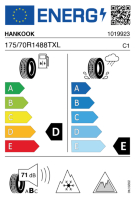 EU-label voor HANKOOK W616 WINTER I*CEPT IZ2