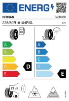 EU-label voor NOKIAN HAKKAPELIITTA R3