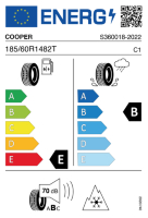 EU-label voor COOPER WEATHER-MASTER SA2+ T-Version 