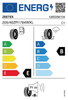 EU-label voor ZEETEX HP6000 ECO