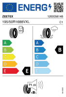EU-label voor ZEETEX HP6000 ECO