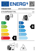 EU-label voor VREDESTEIN WINTRAC PRO+