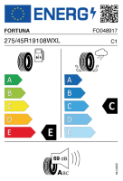 EU-label voor FORTUNA ECOPLUS UHP 2