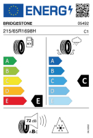 EU-label voor BRIDGESTONE BLIZZAK LM-80 