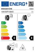 EU-label voor BRIDGESTONE BLIZZAK ICE
