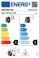 EU-label voor BRIDGESTONE BLIZZAK DM-V3
